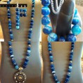 Ocean Bue Stone Pendent Necklace